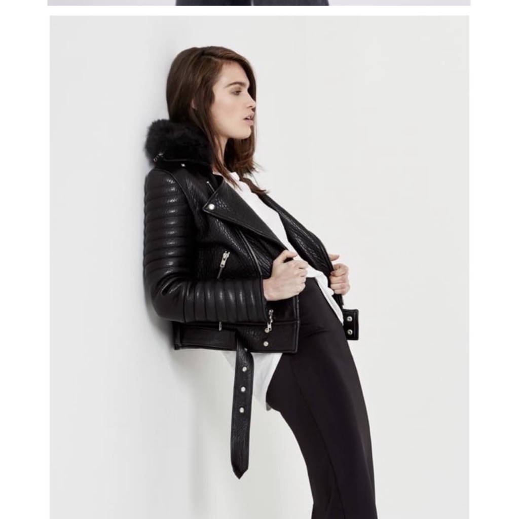 Nwt The Arrivals Rainier Iii Leather Moto Jacket Xl Motorcycle Lamb Real — image 7 of 8